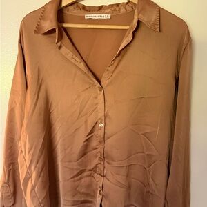 Abercrombie & Fitch Light Brown Button-Down Shirt